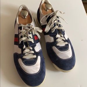 Gucci sneakers made in Italy Fabric sued leather